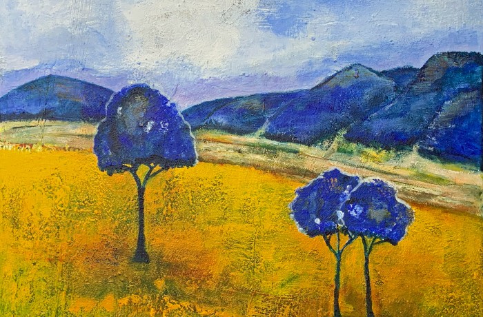 Blauwe bergen